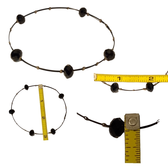 🌻Carolina Herrera Beautiful Woman Necklace Set Black Beaded  😍 🌻 - Picture 5 of 6